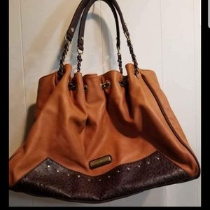 Steve madden drawstring purse with chain handles